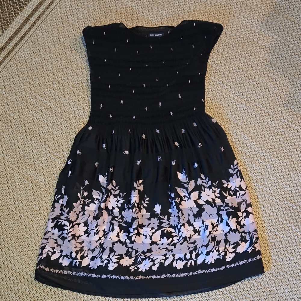 Max Edition Layered Floral Sleeveless Dress Size Large